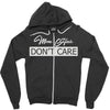 mom hair don't care Zipper Hoodie