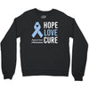 hope love cure stomach cancer awareness Crewneck Sweatshirt
