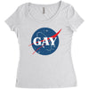 Nasa Parody Gay Women's Triblend Scoop T-shirt