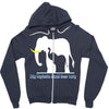 only elephants should wear ivory Zipper Hoodie