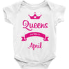 queens are born in april Baby Onesie
