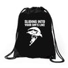 sliding into your dm's like Drawstring Bags