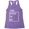 think outside the box Racerback Tank