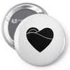 black heart Pin-back button