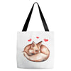 Baby Fox Belly Tote Bags