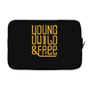 young wild and free Laptop sleeve