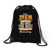 all men are created equal but only the best are born in january Drawstring Bags