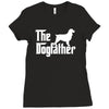 the dogfather english springer spaniel white Ladies Fitted T-Shirt