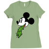 mickey puke Ladies Fitted T-Shirt