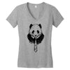 working panda Women's V-Neck T-Shirt