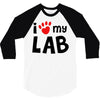 i love my lab labrador 3/4 Sleeve Shirt