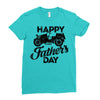 happy father's day 2 Ladies Fitted T-Shirt