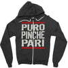 puro pinche pari funny Zipper Hoodie