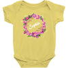 Floral Baby Name Baby Bodysuit