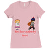 you have stolen my heart 2 Ladies Fitted T-Shirt