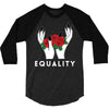 equality white 3/4 Sleeve Shirt