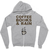 coffee books &amp; rain Zipper Hoodie