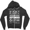 Born In September Zipper Hoodie