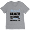 stomach cancer awaneress i wear periwinkle for someone special to me V-Neck Tee