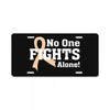 No 0ne Fights Alone License Plate