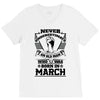 Never Underestimate Old Man Who Was Born March V-Neck Tee