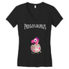 Pregosaurus Girl Women's V-Neck T-Shirt