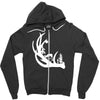 deer antler with buck forest Zipper Hoodie