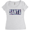 santa colorful glitter Women's Triblend Scoop T-shirt