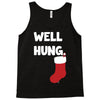 well hung endowed christmas stocking funny Tank Top