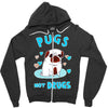 pugs not drugs Zipper Hoodie