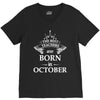 The best teachers are born in Octobe V-Neck Tee