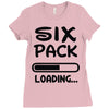 six pack loading Ladies Fitted T-Shirt