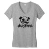 angry panda Women's V-Neck T-Shirt