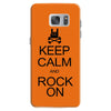 keep calm and rock on mens black t shirt rock music new Samsung Galaxy S7