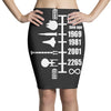 spaceship timeline funny  sci fi star retro wars trek joke cool Pencil Skirts