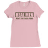 real men hunt for their food father's day hunting fishing funny Ladies Fitted T-Shirt