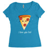 i love pizza! Women's Triblend Scoop T-shirt