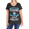go fishing Ladies Curvy T-Shirt