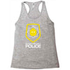 super secret police Racerback Tank