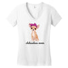 chihuahua mom Women's V-Neck T-Shirt