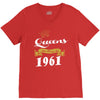 queens are born in 1961 V-Neck Tee