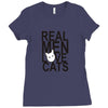 real men love cat Ladies Fitted T-Shirt