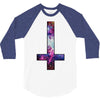 inverted galaxy cross funny  religion banter space fashion new 3/4 Sleeve Shirt