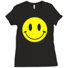 smiley face mens Ladies Fitted T-Shirt