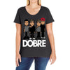 dobre twins dobre brother Ladies Curvy T-Shirt