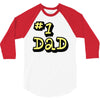 new dad number one 1 dad 3/4 Sleeve Shirt