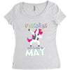 UNICORN ARE BORN IN MAY Women's Triblend Scoop T-shirt