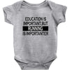 running is importanter Baby Bodysuit