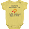 i survived another meeting rectangle Baby Bodysuit