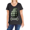 hand grenade military army Ladies Curvy T-Shirt